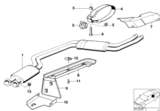 Передний дополнительный глушитель