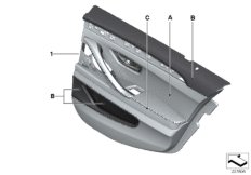 Обшивка двери,полн.кож.отделка Indi. Зд