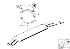Задний дополнительный глушитель