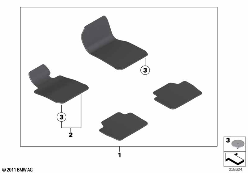 Ножные коврики Velours