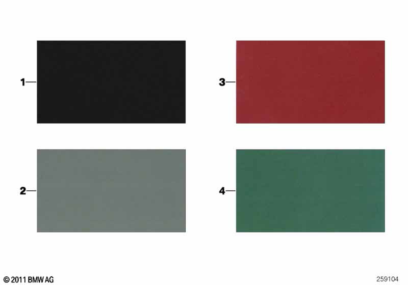 Стр.с образцами, цвета отделки салона