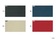 Стр.с образцами, цвета отделки салона