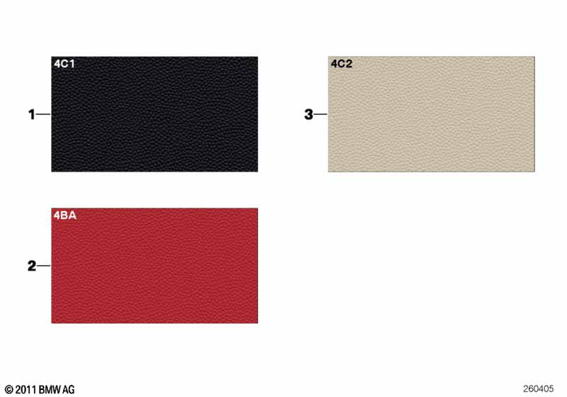 Стр.с образцами, цвета отделки салона