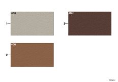 Стр.с образцами, цвета отделки салона