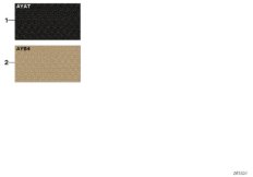 Образцовая сторона, цвета обивки, ткань