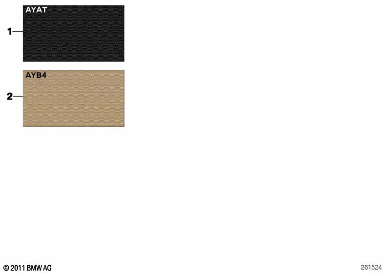 Образцовая сторона, цвета обивки, ткань