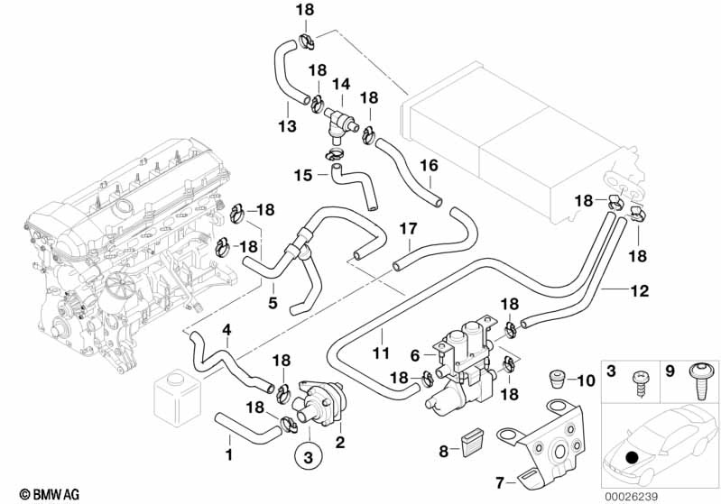 Контур охлажд.жидкости автон.сист.отопл.