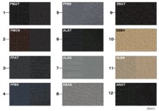 Образцовая сторона, цвета обивки, ткань