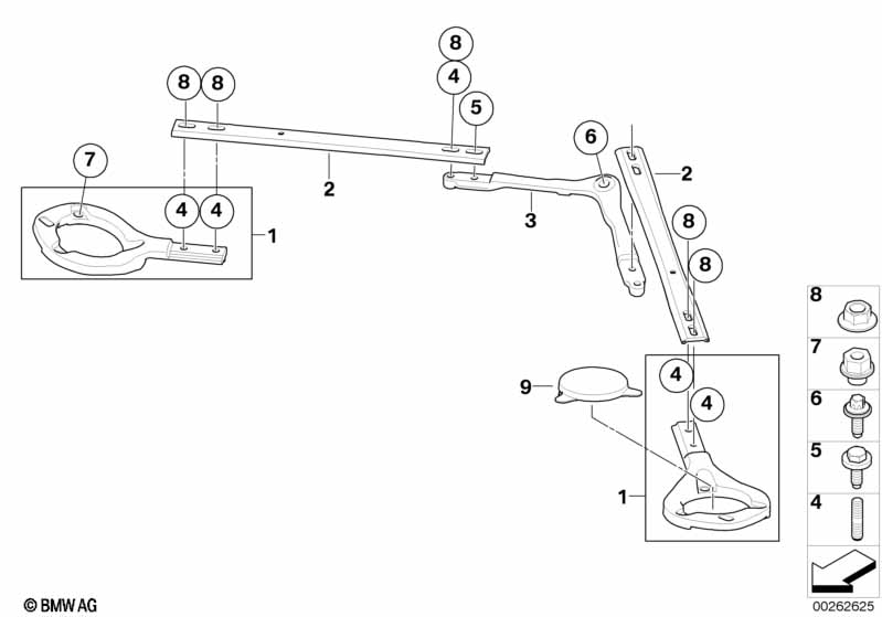 Болт с шестигранной головкой	M8X20-8.8ZNS3
