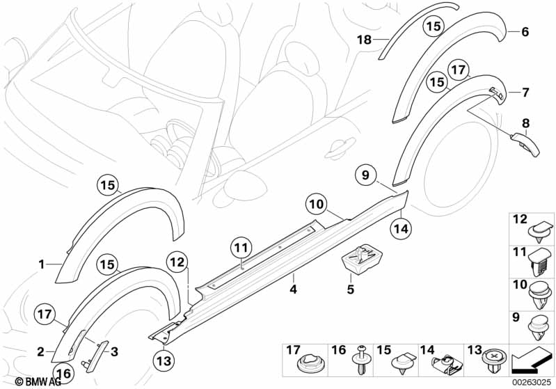 Накладка порог / арка колеса