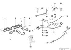 Система выпуска ОГ с катализатором