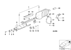 Задний дополнительный глушитель