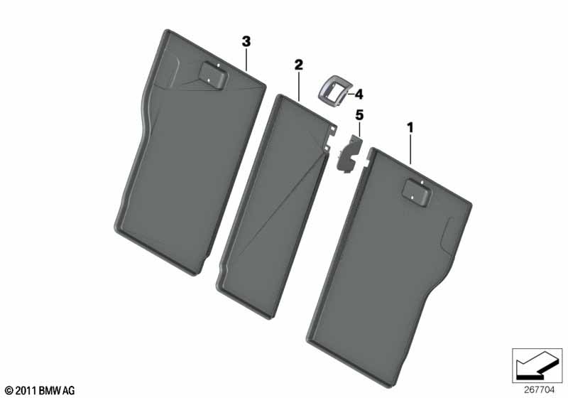 Накладки подушки заднего сиденья