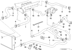 Водяной шланг системы охлаждения
