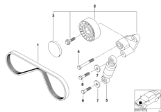 Ременный привод компрессора кондиц.