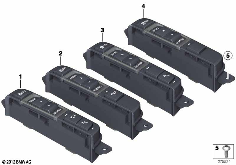 Панель управления в центральной консоли