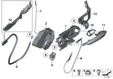 Система замков задней двери