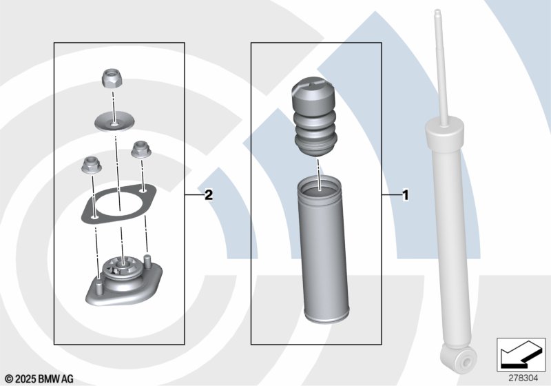 Ремкомплекты заднего амортизатора