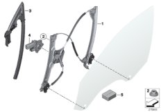 Механизм перемещения стекла двери Пд