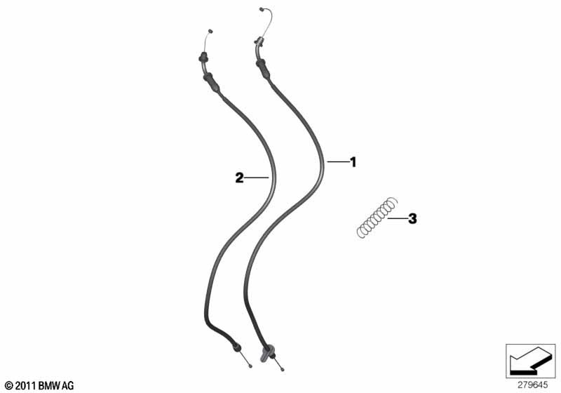 Тросы привода дроссельной заслонки