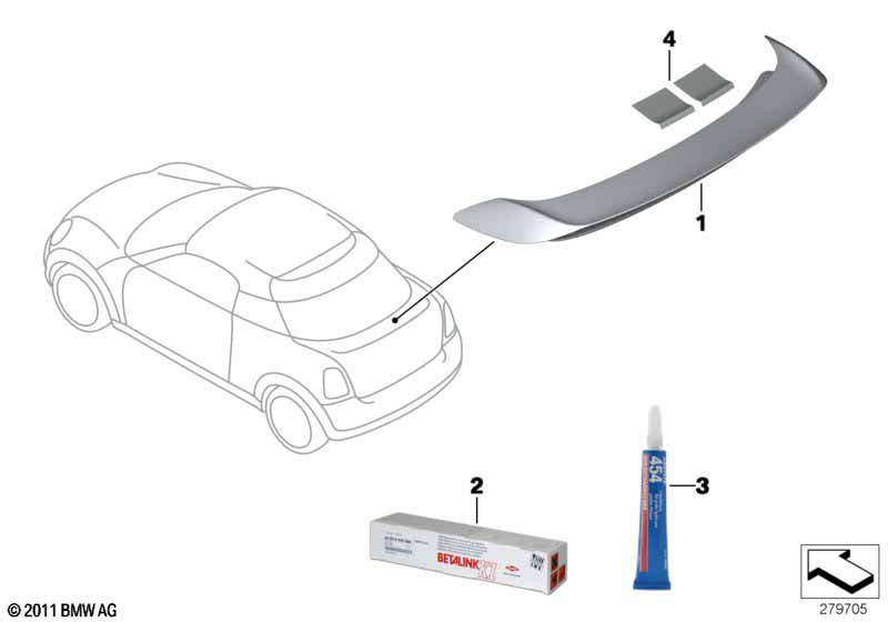 Задний спойлер JCW