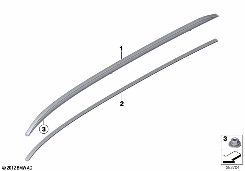 Декоративная планка крыши/леер