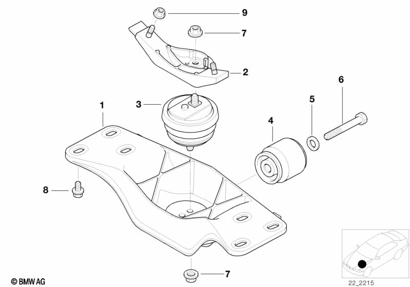 Крепление коробки передач/МКПП