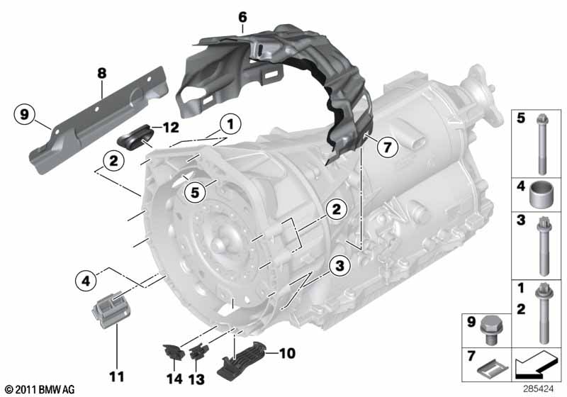 Крепление коробки передач