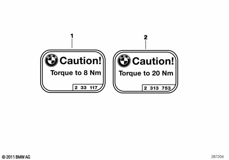 Шильдик "Anzugsmoment"