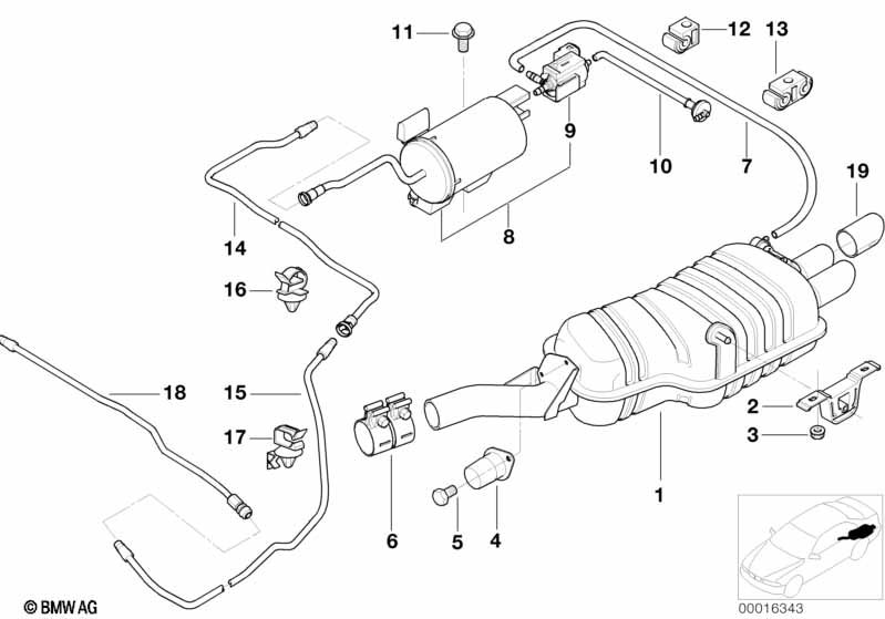 Дополнительный глушитель Зд с заслонкой