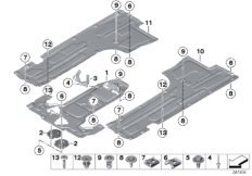 Облицовка днища кузова Пд