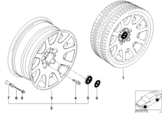 Легкосплавный диск BMW эллипс.дизайн 60