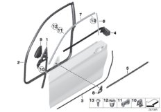 Накладки и уплотнения двери Пд