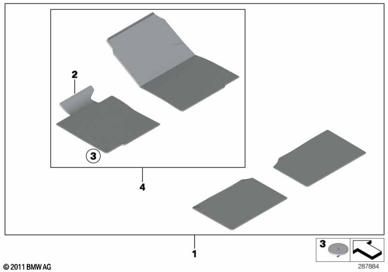 Ножные коврики Velours