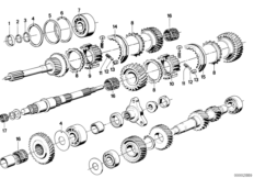 Getrag 262 Детали блока шестерен