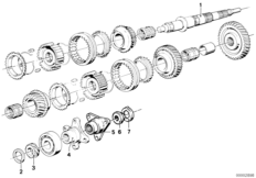 Getrag 242 Детали блока шестерен