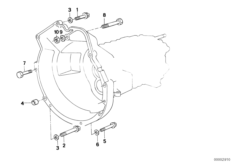 Крепление коробки передач