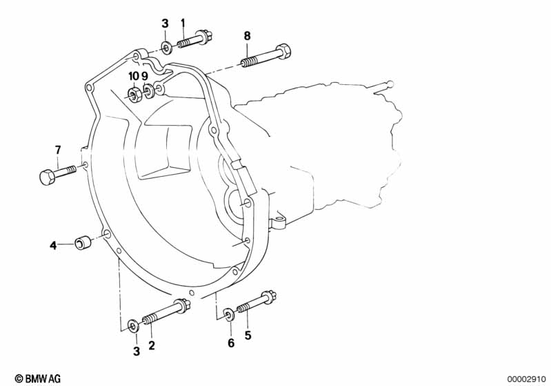 Крепление коробки передач