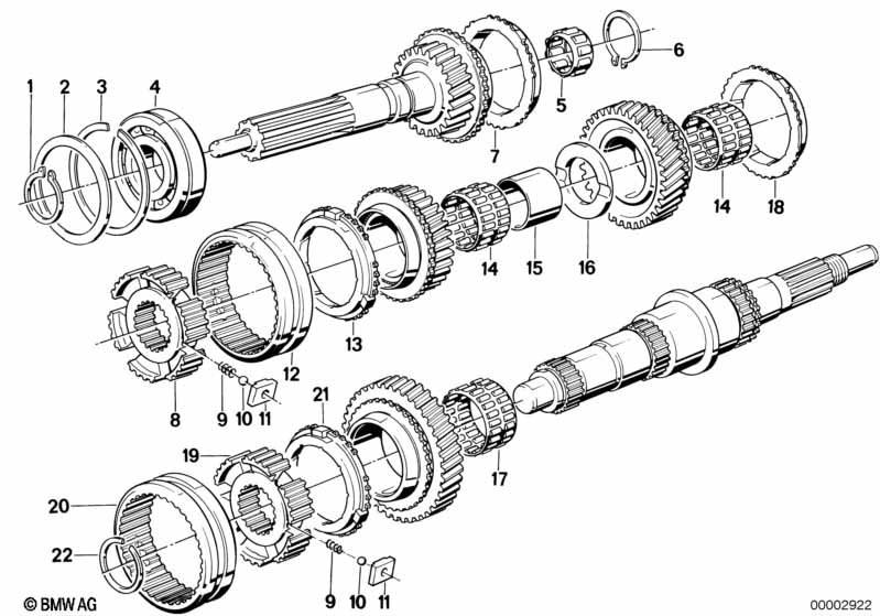 ZF S5-16 Детали блока шестерен