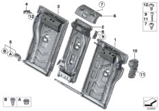 Каркас подушки зад.сид.с люком в спинке
