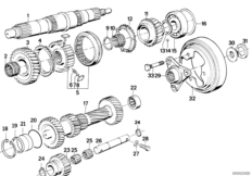 Getrag 260/6 Детали блока шестерен