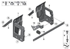 Крепление высоковольтной АКБ, вкл.реле