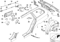 Крыло/облицовка задней части