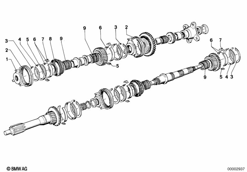 Getrag 235 Детали блока шестерен