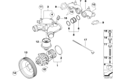 Водяная помпа сист.охлаждения/термостат