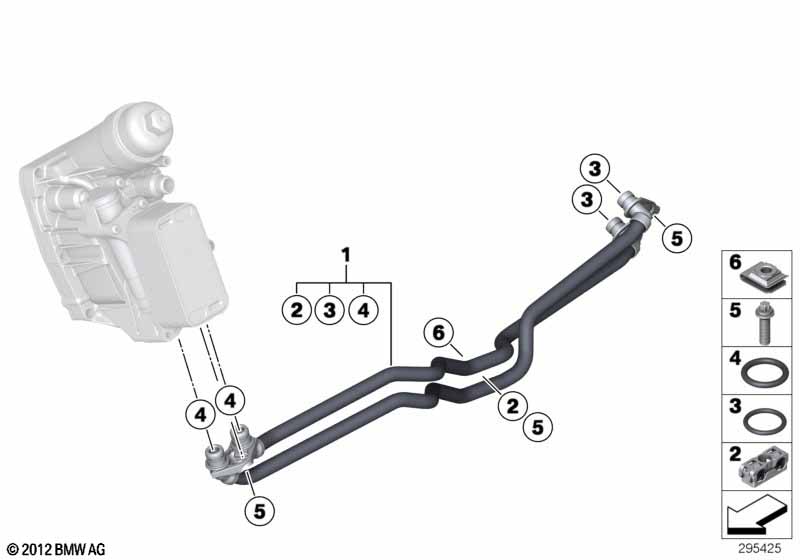 Трубопровод радиатора охл.масла КПП