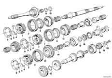 Getrag 265/5 Детали блока шестерен