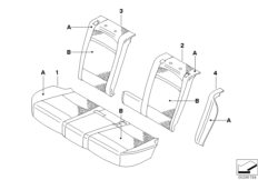 Обивка задн.сид.Indi.M климат-кожа США