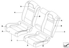 Обивка заднего сид.Individ M кожа США