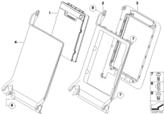 Заднее сиденье, чехол для перевозки лыж